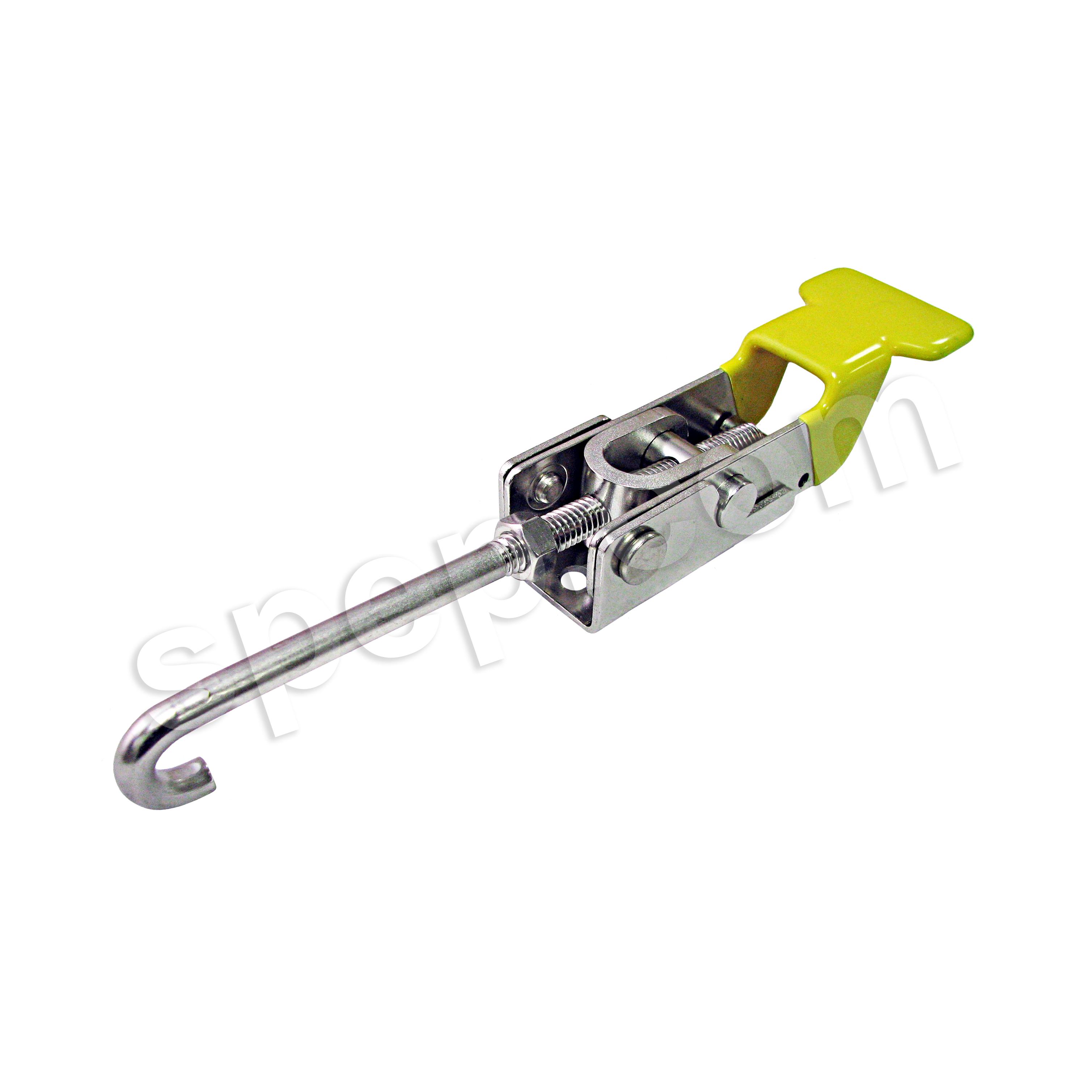 222SS1 ADJUSTABLE DRAW LATCH, SS, MEDIUM, WITH GRIP, HOOK CATCH, NO KEEPER,  ELECTROPOLISHED