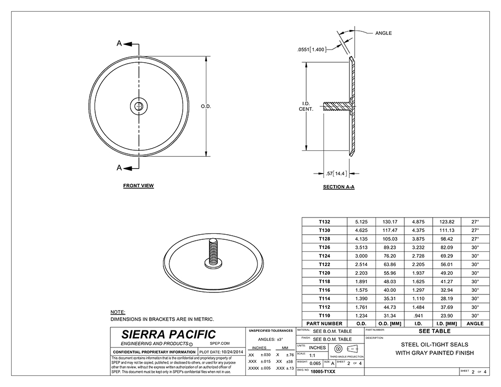 T Oil Tight Seal Conduit Holes Steel Grey Painted